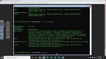 Discovering available performance counters using PowerShell