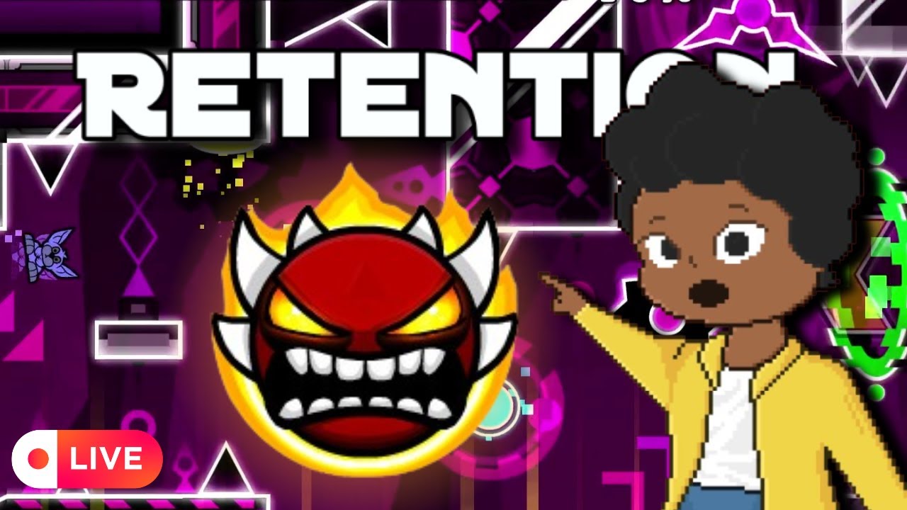 I beat Retention LIVE in Geometry Dash and it was AWESOME!