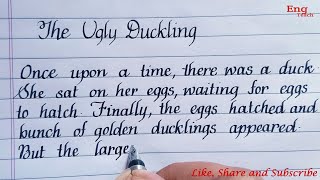 the ugly duckling story | ugly duckling story writing | English handwriting practice | Eng Teach screenshot 3