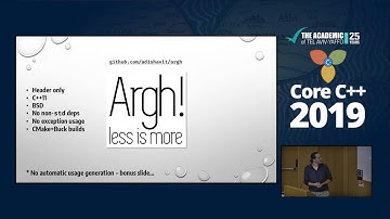 Core C++ 2019 :: Adi Shavit :: Arguments over Arguments