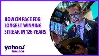 Dow on pace for longest winning streak in 126 years