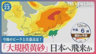 「大規模黄砂」12日にも日本へ飛来か…北京では“危険”レベル　今後のピークと注意点は？【news23】｜TBS NEWS DIG