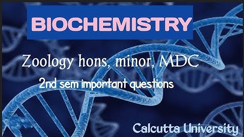 Zoology 2nd sem CCF hons, minor, MDC Calcutta University|#video