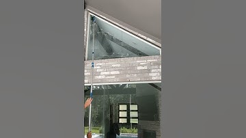 Squeegee Clean with an extension pole #diy #windowcleaning #satisfying