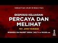 Percaya dan melihat  pdt jimmy pardede  kebaktian pagi  24 maret 2024