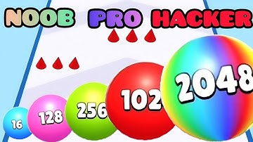 NOOB vs PRO vs HACKER in Merge Race 2048