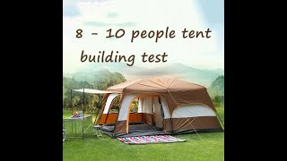 8-10 Person Big Camping Tent Waterproof 2 Bedrooms Big Size Travel Tent Outdoor Camping Tent