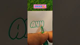 Anna Bubble Letters 🫧✨ | Wait for the Satisfying Final Reveal! 😍 #Shorts
