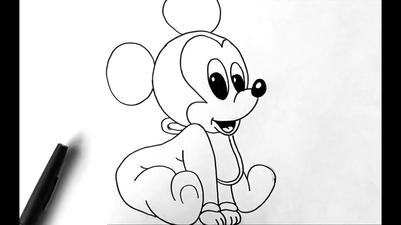 Comment Dessiner Mickey Bebe Youtube