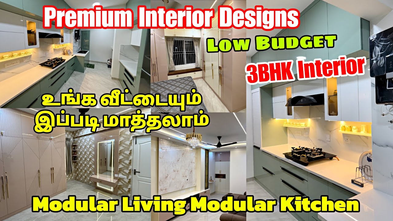 3BHK Home Interior Design நம்ப முடியாத விலையில் Cheapest Interior Design | Living Modular Kitchen