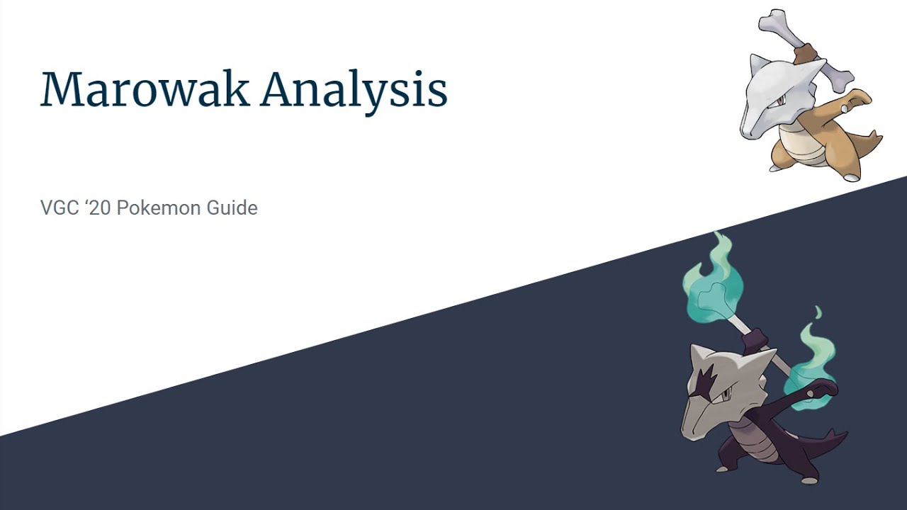 Marowak Analysis - VGC '20 Pokemon Guide