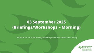 3 September 2025 (Briefings/Workshops – Morning)
