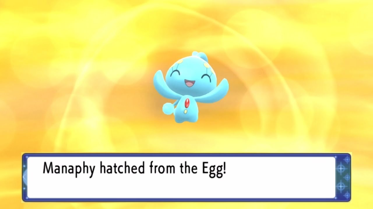 Hatching Manaphy in Pokémon Brilliant Diamond and Shining Pearl YouTube