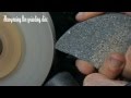 Maintaining, dressing and using a white corundum grinding wheel, bench grinder Maintaining, dressing and using a white corundum grinding wheel, bench grinder