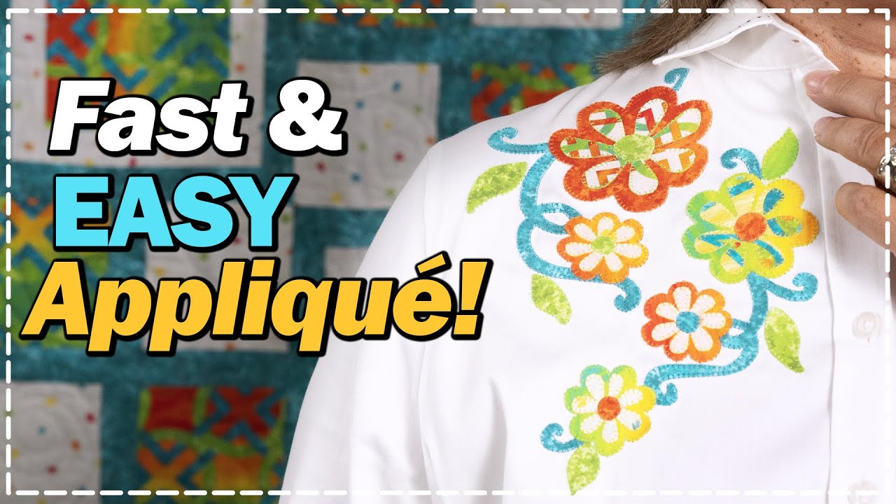 How to Machine Appliqué | FREE Floral Pattern! - YouTube