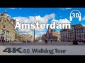 Walking in Amsterdam ☀️ | Netherlands | 4K60 Walking Tour | Binaural Audio