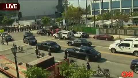 Michael Jackson s body family arriving at Staples Center for Memorial