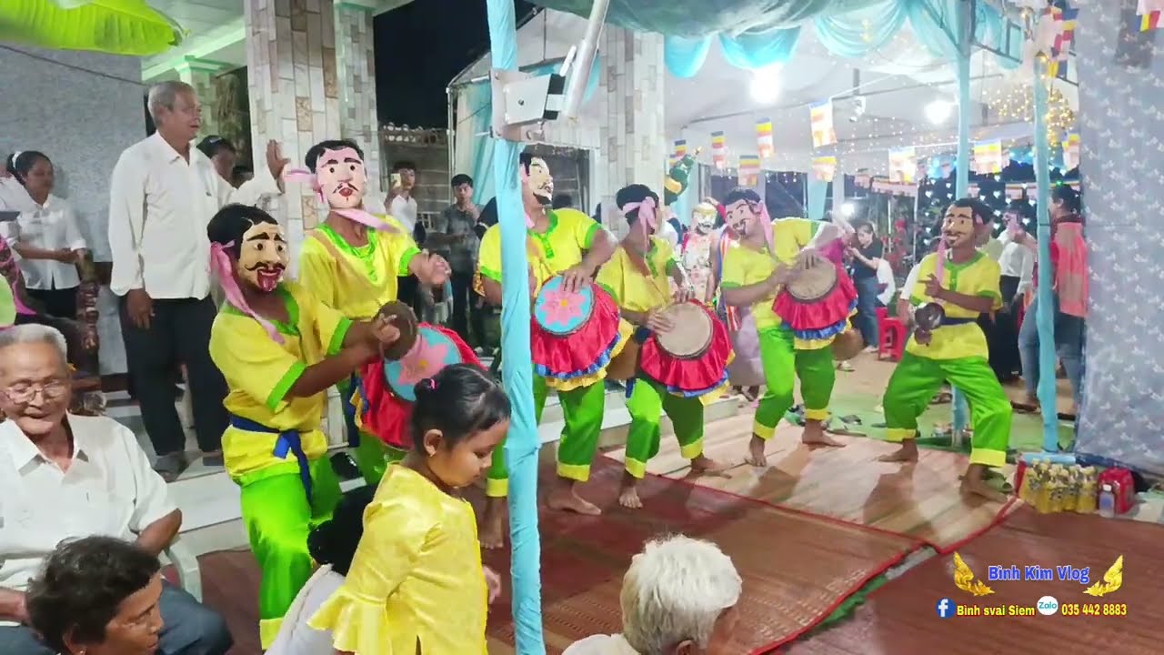 Múa chằng yakrom lễ an vị Phật và mừng thọ ấp ba trạch 
