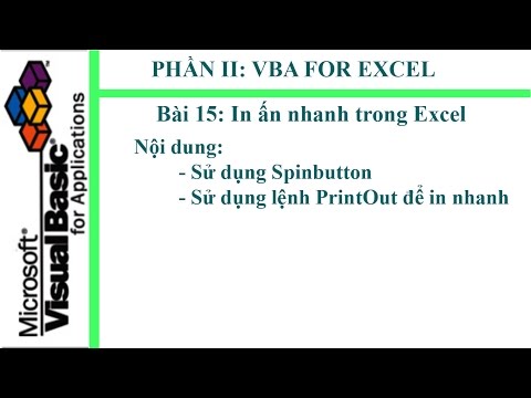 Phần 2: VBA for Excel - Bài 15: In  ấn nhanh trong Excel sử dụng VBA