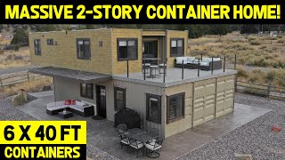 ULTRAMODERN 2STORY SHIPPING CONTAINER HOME! (From 6x40ft Containers)