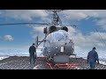 Полет вертолета Ка-27 фрегата «Адмирал Горшков» России