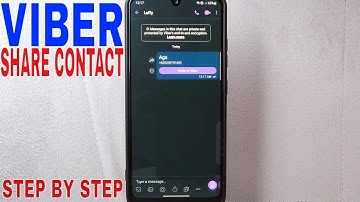 ✅  How To Share A Contact On Viber 🔴