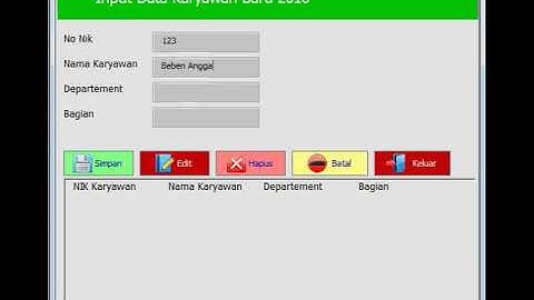 Input Data Karyawan