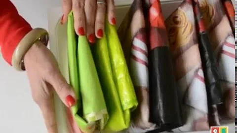 Como dobrar sacola de compras?