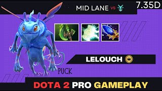 Lelouch - Puck Mid IMPACT! vs Leshrac | Dota 2 Pro Gameplay - Full Game [Patch 7.35d]