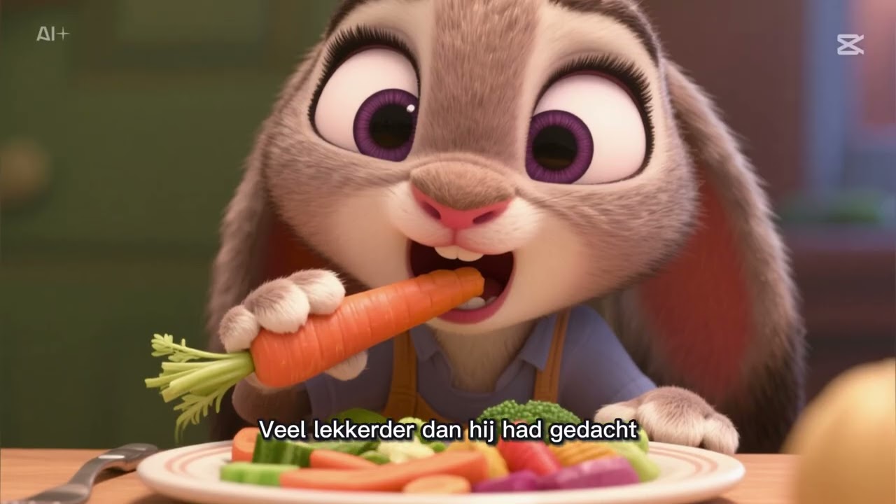Peuterverhaaltje | Konijntje Leert Groenten Eten | Rustig Kinderverhaal