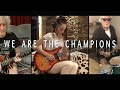 Playing Queen - We Are The Champions jam with Brian May, Roger Taylor & EVANGELISTA (Eva Kourtes)