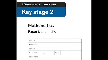 2018 Year 6 SATs Maths Arithmetic paper 1 walkthrough guide