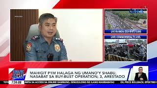 Mahigit P1M halaga ng umano'y shabu, nasabat sa buy-bust operation; 3, arestado | Unang Balita