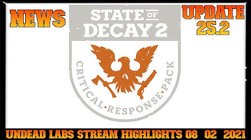 State of Decay 2 - NEWS UPDATE 25.2 New Game Glitch | Undead Labs Stream Highlights 08-02-2021