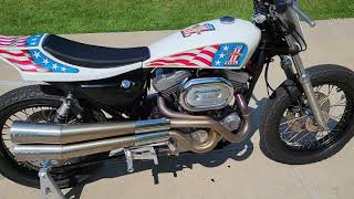 Harley Davidson XR 750 Knievel replica start up Ebay NO RESERVE Auction