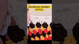 CROCHET: How to decrease granny stitch #grannysquare #diy #shorts #crochettips @Aviyacrochet