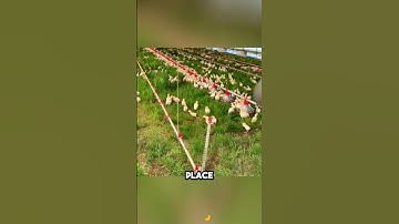 Americans  invented this kind of mobile chicken farm. #viralvideo #viralshort #shortsfeed