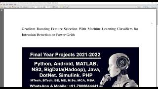 Gradient Boosting Feature Selection With Machine Learning Classifiers for Intrusion Detection on Pow