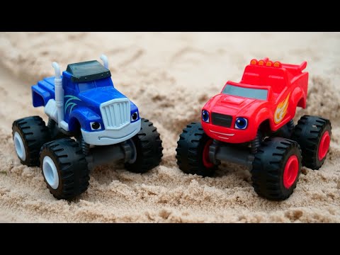 Blaze aposta uma corrida! Carros de corrida Blaze and the Monster Machines  em português 