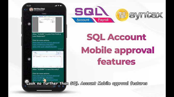 SQL Accounting Software Mobile Approval