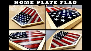 How to make a wooden HOME PLATE FLAG! DIY Wooden American Flag DIY Christmas Gift Idea