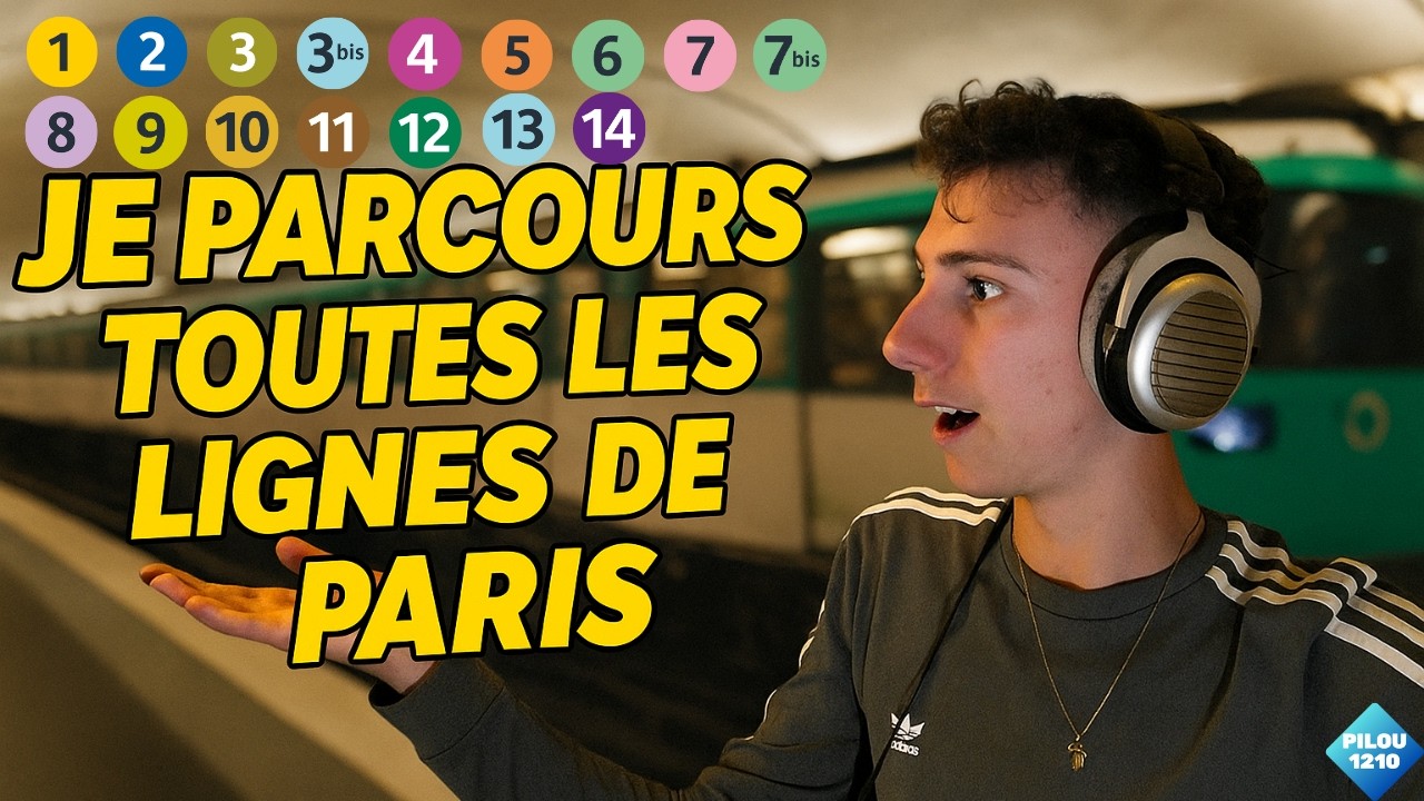 Je parcours TOUTES les lignes de METRO de PARIS !!!