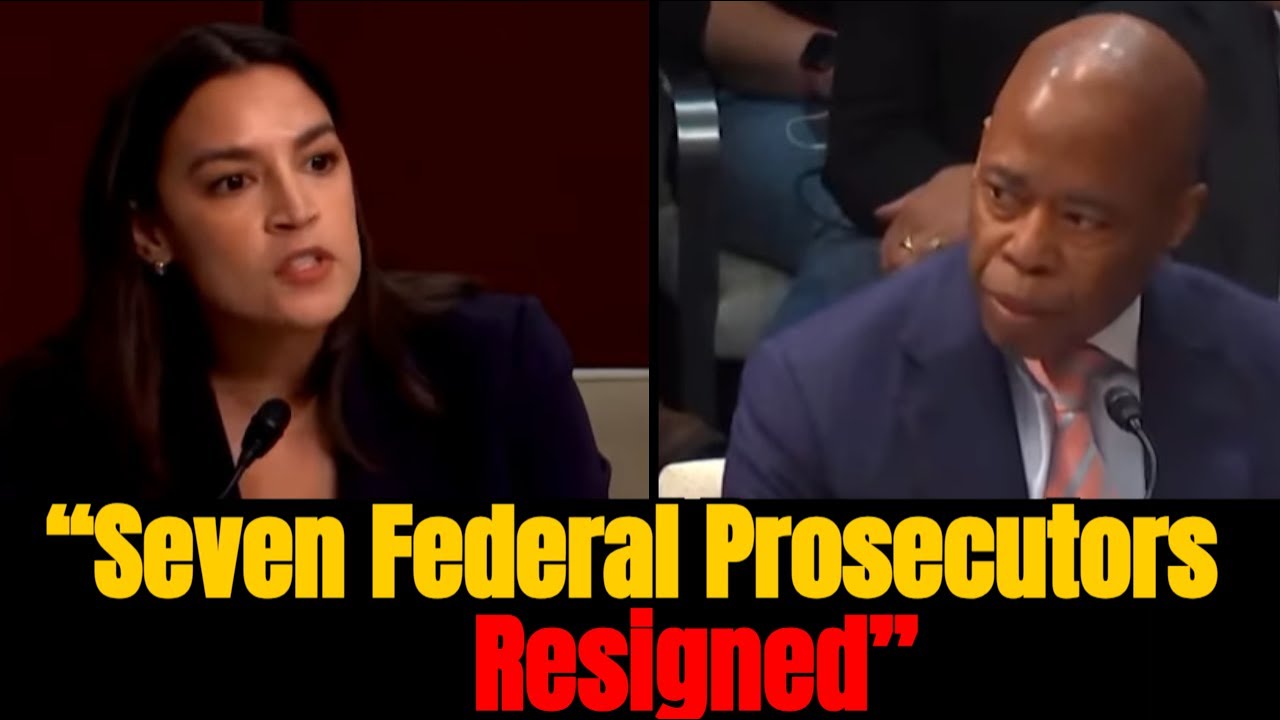 Александрия Окасио-Кортес допрашивает мэра Нью-Йорка Эрика Адамса по поводу прекращения дела Мини...