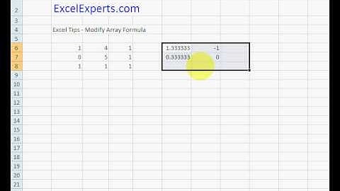 ExcelExperts.com - Excel Tips -Modify Array Formula