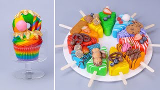 Fun and Creative Rainbow Dessert Recipes 🌈 Most Satisfying Coloful Cake Tutorials
