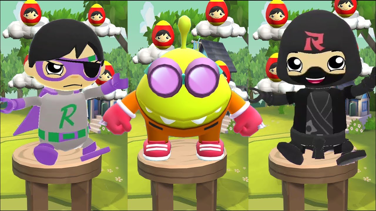 Tag with Ryan vs Om Nom: Run Customize Noh Gal vs Stealth Ninja vs Dark Titan - Android Game