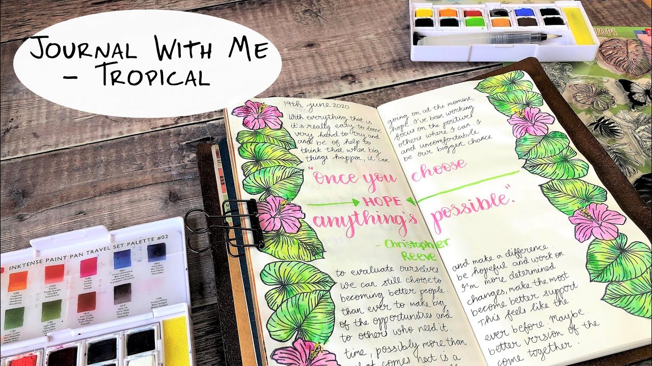 Journal With Me - Tropical | Travelers Notebook