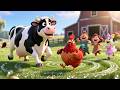 Farmyard Playtime Fun 🐮🚜🎶 Fun Kids Song | Animal Learning Nursery Rhyme