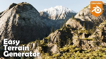Blender Geometry Nodes - Create Landscapes with Easy Terrain Generator