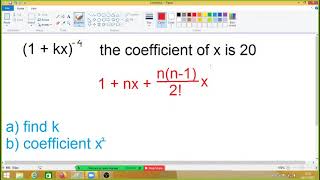 A-Level Maths Year 2 Live Lesson 048 - Binomial Expansion Solve Missing Coefficient
